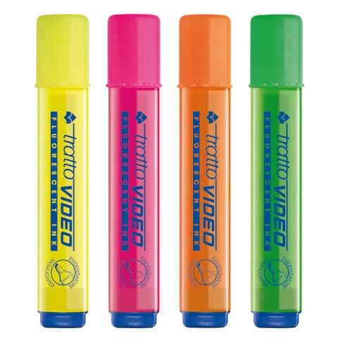 Evidenziatori TRATTO Video 1-5 mm assortiti busta da 4 - F830800